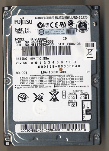 Hard disk ide 80 - 80, gb