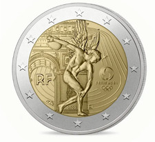 2€ Euros Commémorative France 2022 Paris 2024 Lanceur Disque