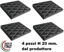 n. 4 PEZZI BLOCCHI gomma PONTI SOLLEVATORI tamponi H 20 spessori in vera gomma @