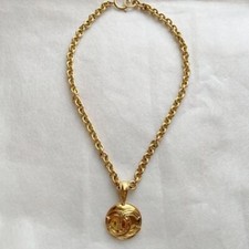 CHANEL Gold Chain Coco Mark