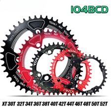 104BCD MTB guarnitura bicicletta corone tonde 30T-52T ruote dentate larghe strette