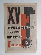 Tessera - Confederazione Fascista Lavoratori dell'Industria II° dell'Impero. XV.