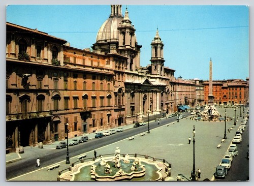 Cartolina roma piazza navona - piazza,
