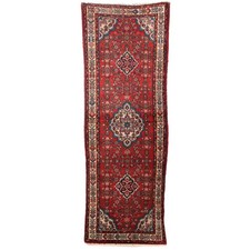 Tappeto Malayer Antico Cotone Lana Nodo Grosso Iran 295 x 105 cm