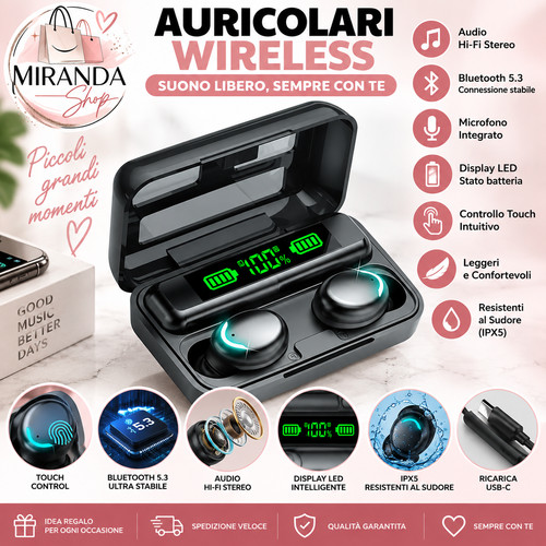 Auricolari bluetooth wireless - bluetooth,