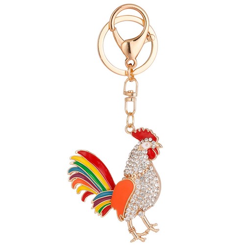 Portachiavi gallo strass