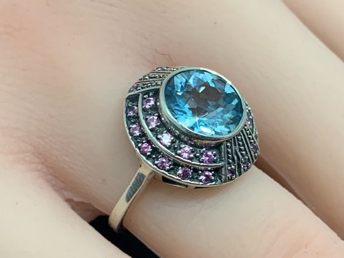 Anello topazio blu - topazio,