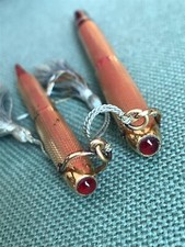 Universal By Cavaliere set stilografica/matita Pietre Cabochon stilo/pencil&case