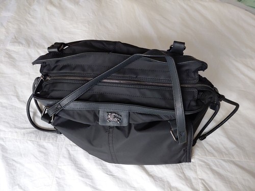 Burberry black nylon buckleigh - black,