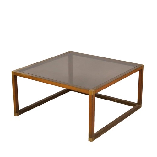 Tavolino vintage ottone vetro - tavolino,