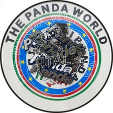 FIAT PANDA LOGO CROMO/BLU