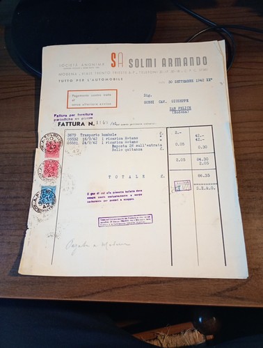 Invoice 1942 garage solmi via - 1942,
