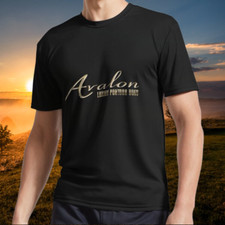 T-shirt Avalon Pontoon Boats nera e oro logo divertente taglia dalla S alla 5XL nuovo articolo