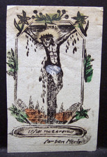 Jusus Nazarenus - Colorato a mano XVIII secolo - Cornelius Van Merlen - immagine sacra D279