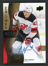 Autografo 2023-24 Upper Deck Premier Luke Hughes Gold Rookie Premier #1/15