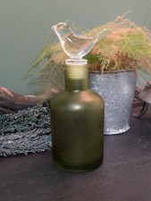 Olive Green Glass Bottle with