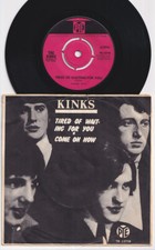 The KINKS * Tired Of Waiting For You * 1965 DENMARK 45 * 60's BEAT MOD *