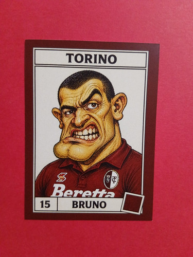 Figurina caricatura calciatori - figurina,