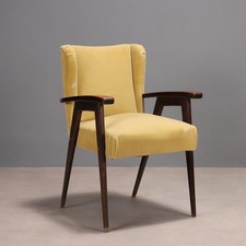 Poltroncina Vintage Tessuto Espanso Legno Design Italia Anni 60 Originale