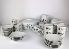 Servizio 52 pezzi da tavola vintage Schirnding Bavaria Motivo geometrico anni 70