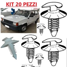Per Fiat Panda Super Kit 20pz Bottoni Fissaggio Pannello Clip Mollette Graffetta