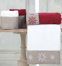 Coppia Asciugamani Spugna Lino