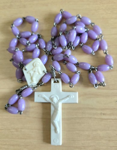 Collana rosario perle plastica