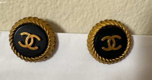 Orecchini clip chanel neri e - a,