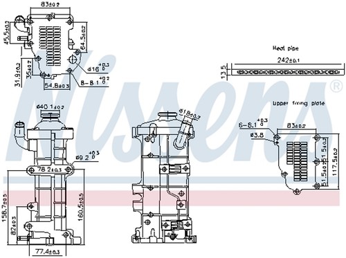 Radiatore ricircolo gas - , di