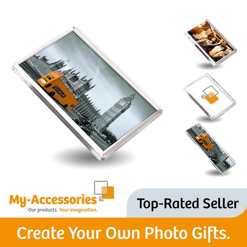 Acrylic photo fridge magnet - photo,