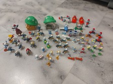 LOTTO PUFFI CIRCA 70 PEZZI TRA PUFFI E ACCESSORI. USATI SERIE KINDER E NON.