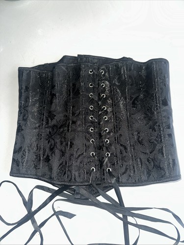 Corsetto nero broccato - corsetto,