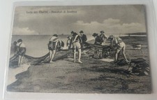 Cartolina Di Forte Dei Marmi Lucca Pescatori Di Sciabica Animata Viaggiata Fp