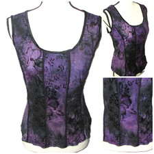 Y2K Sere Nade Tank Nero Viola