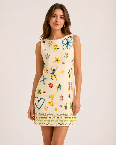 Mini abito donna lino - mini,
