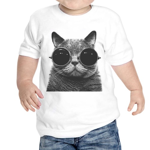 Shirt neonato gatto occhiali - neonato,