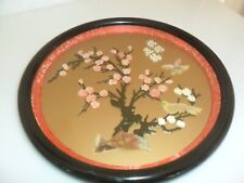 Quadro pannello in pietre dure  raffigurante un ramo di ciliegio