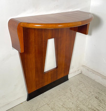 ANTICA CONSOLLE DESIGN Gio Ponti MEZZALUNA LEGNO noce ANNI 30 decò VINTAGE