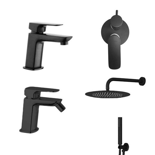 Set rubinetteria nero opaco - nero,