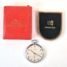 Orologio Da Tasca Ingersoll 15 Jewel Lever Swiss Made Funzionante Con Scatola Ottime Condizioni