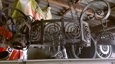 Lampadario ferro battuto - ferro,