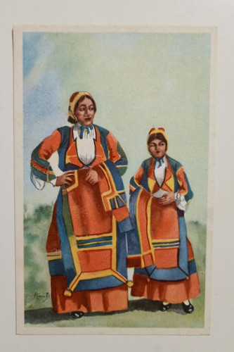 7963 cartolina costumi sardi - 7963,