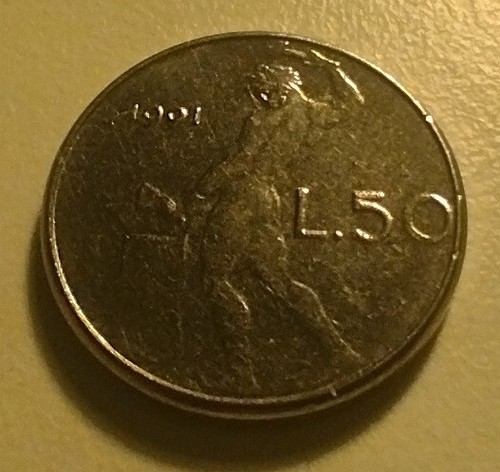 Moneta lire 1991 - rara,