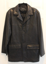 Cappotto auto vintage anni 90 Murano nero M pelle di agnello giacca pelle taglia L 4 bottoni