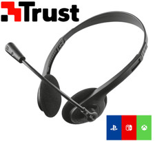Cuffie con Microfono TRUST flessibile regolabile vivavoce PC LAPTOP CHAT CONSOLE