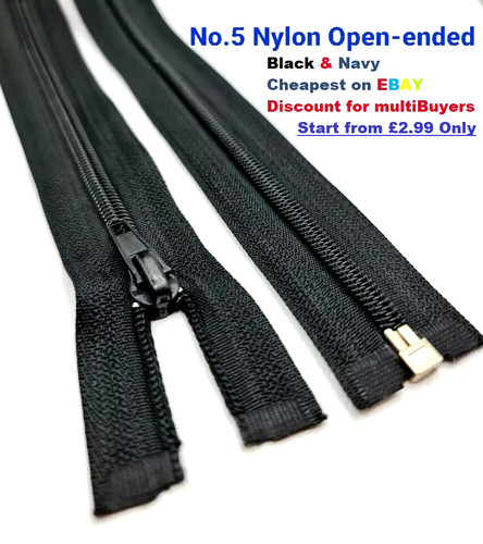 Cerniera nylon nera - cerniera,