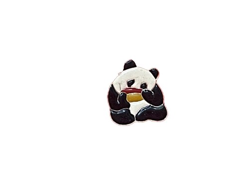 Spilla smaltata orso panda - ,