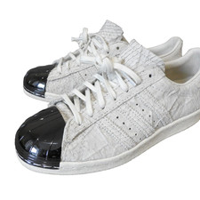 Scarpe da ginnastica Adidas Superstar anni 80 grigio pietra punta in metallo UK5 US6.5 EU 38