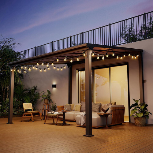 10x12ft aluminum pergola with - aluminum,