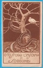 FASCISMO  Cartolina  propaganda Illustratore G. Didone Viaggiata 1929